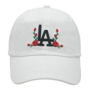 LA white rose Baseball cap with adjustable Streetwear South Central City  Angels
